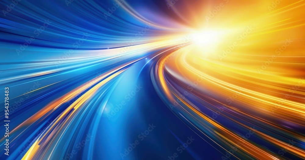 A vibrant abstract background with dynamic lines in blue and orange hues. A vibrant abstract background with dynamic lines in blue and orange hues.