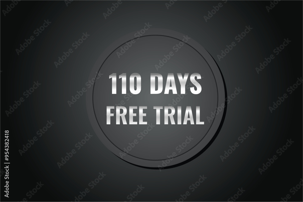 110 day free trial banner design. 110 days free banner background
