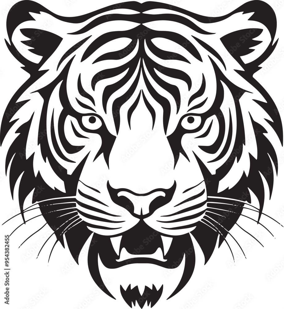 head of a tiger head of a tiger