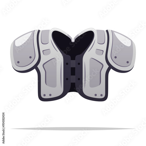 Football shoulder pads vector isolated illustration