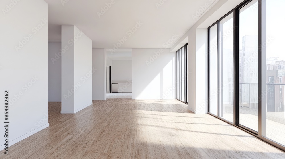 New, empty apartment without furniture New, empty apartment without furniture