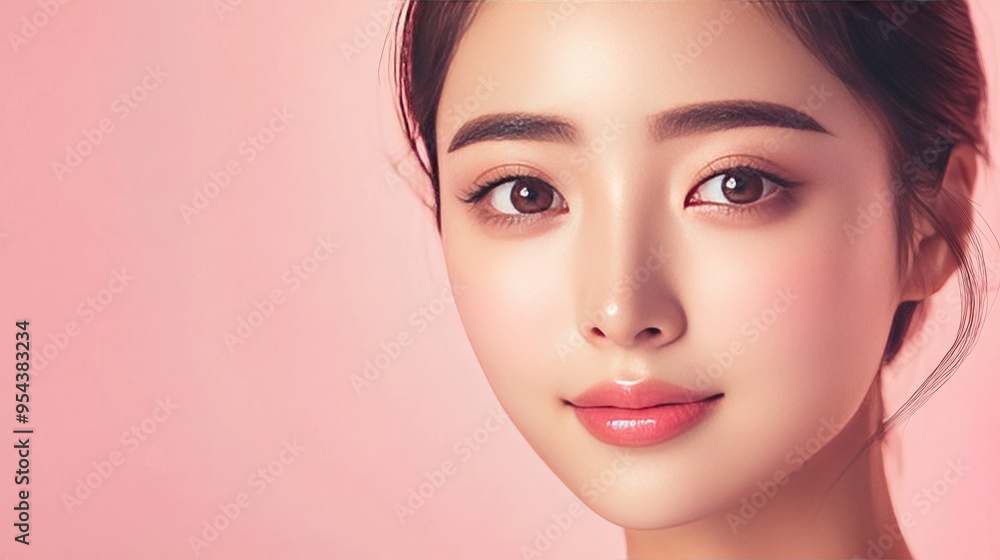 Fototapeta premium Korean woman smiling