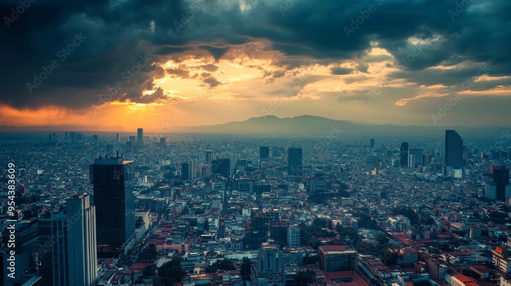 Fototapeta premium Mexico City's skyline