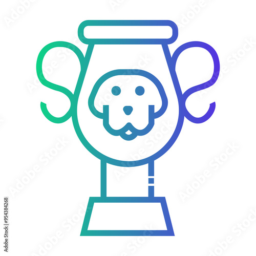 pet contest Line Gradient Icon