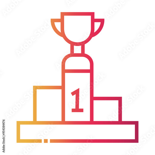 contest Line Gradient Icon