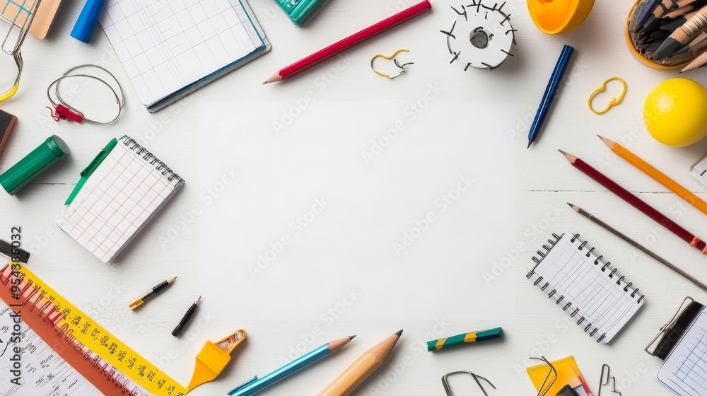 Tools for school on white. Tools for school on white.