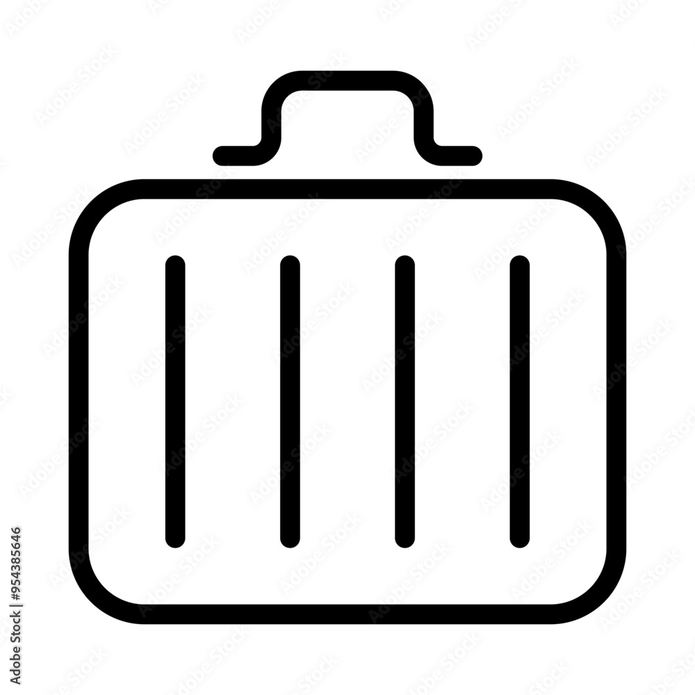 Briefcase icon in thin line style vector illustration graphic design Briefcase icon in thin line style vector illustration graphic design