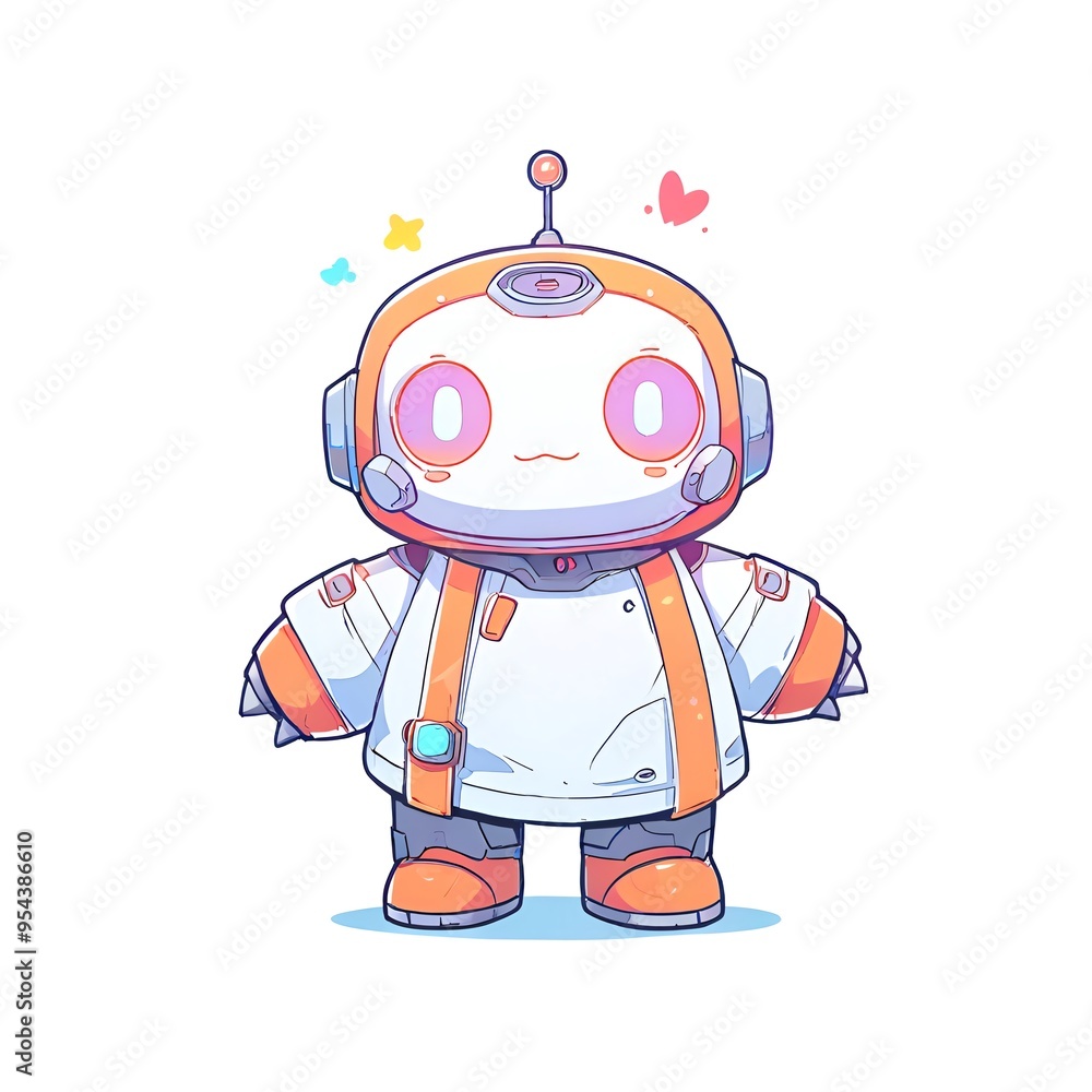 Cute Robot Illustration Cute Robot Illustration