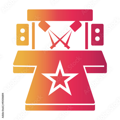 contest stage Gradient icon
