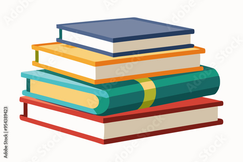 
stack of books vector illustration, Books icon

