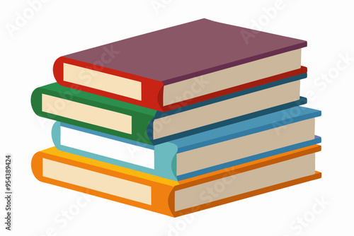 
stack of books vector illustration, Books icon

