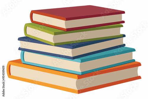 
stack of books vector illustration, Books icon

