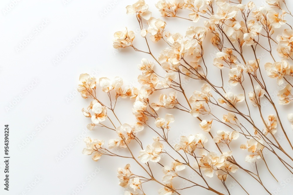 Elegant dried floral background created with Generative AI Elegant dried floral background created with Generative AI