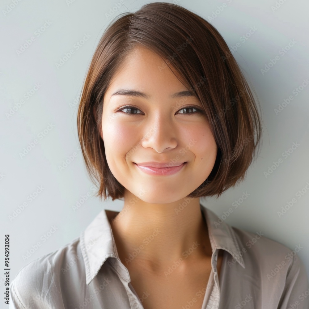 portrait of a smiling woman portrait of a smiling woman