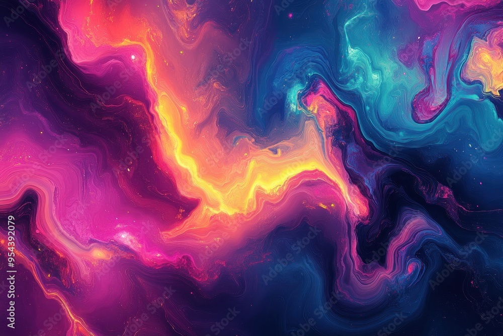 Abstract Cosmic Swirls of Vibrant Colors Abstract Cosmic Swirls of Vibrant Colors