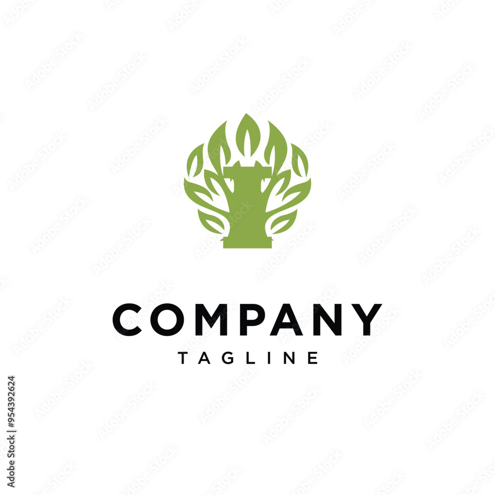 Letter I Leaf Tree logo icon vector Letter I Leaf Tree logo icon vector