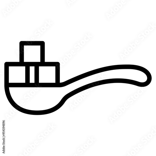 Sugar icon in thin line style vector illustration graphic design
