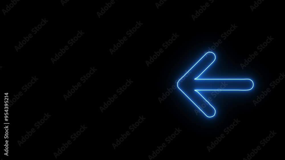 Directional neon arrow line yellow color animation. Arrow icon black background 4k video. Directional neon arrow line yellow color animation. Arrow icon black background 4k video.