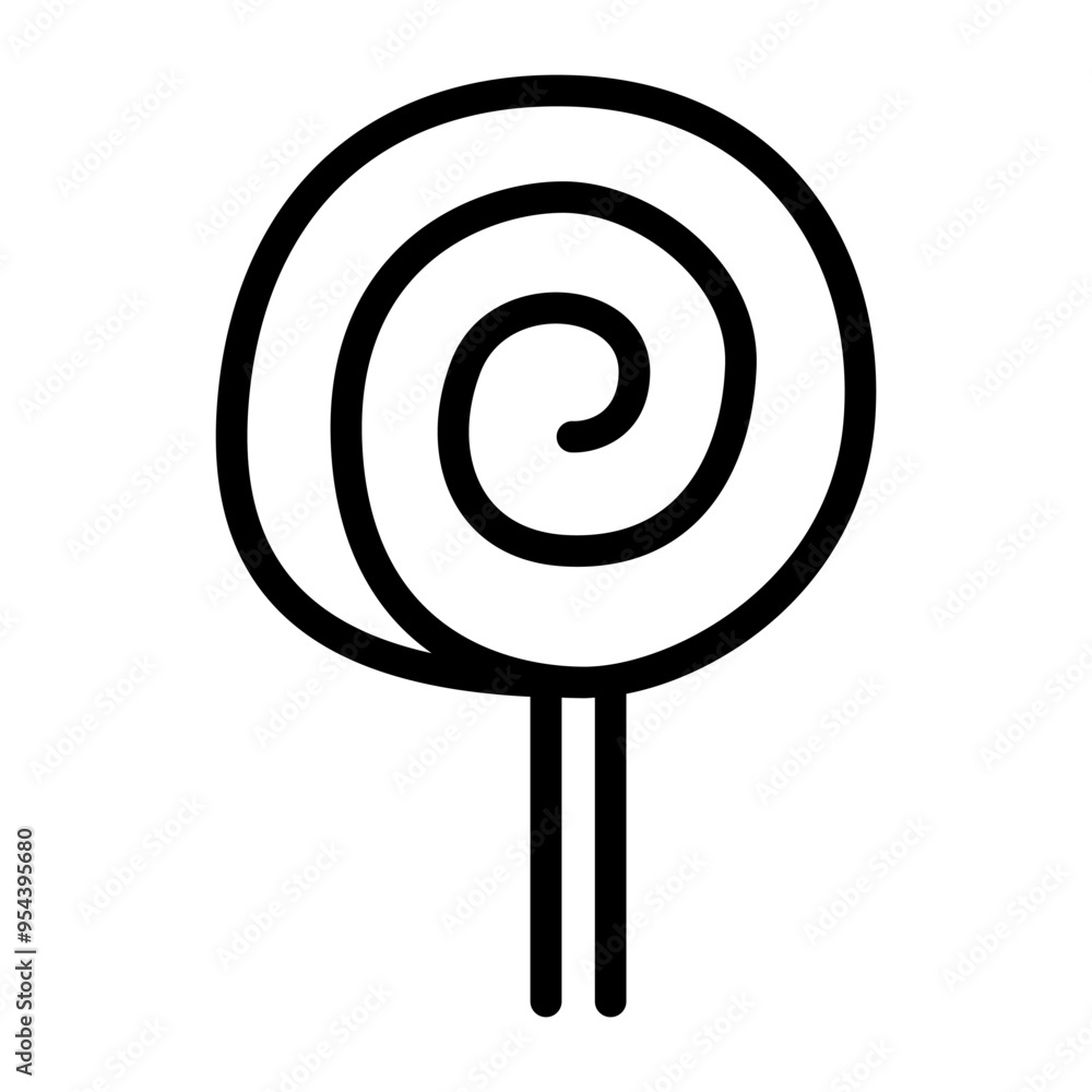 Lollypop icon in thin line style vector illustration graphic design Lollypop icon in thin line style vector illustration graphic design