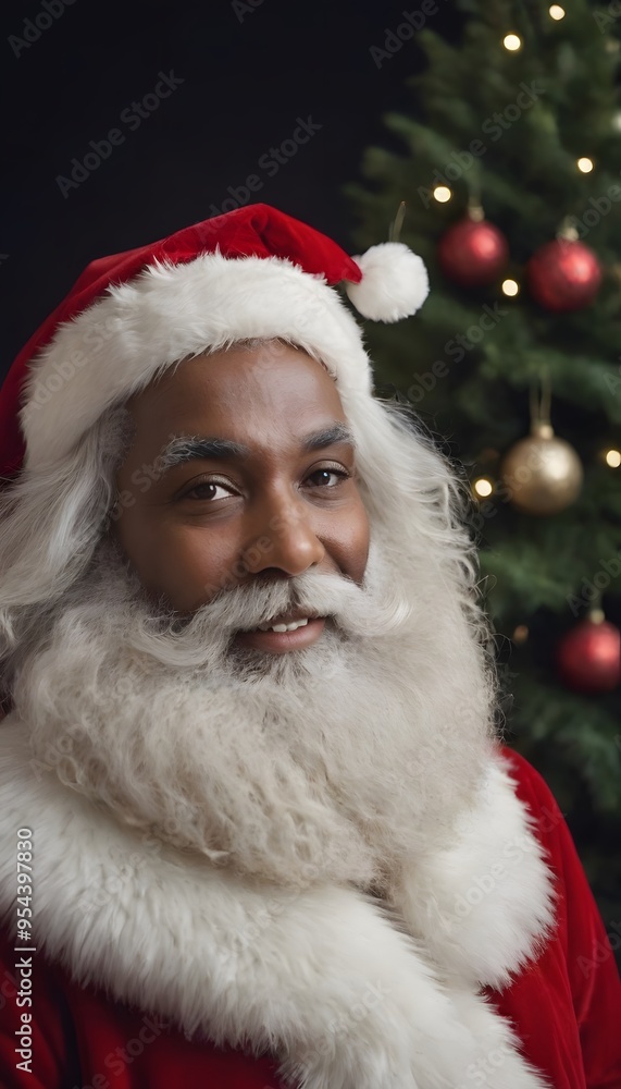 Portrait of Santa Claus by the Christmas Tree Portrait of Santa Claus by the Christmas Tree