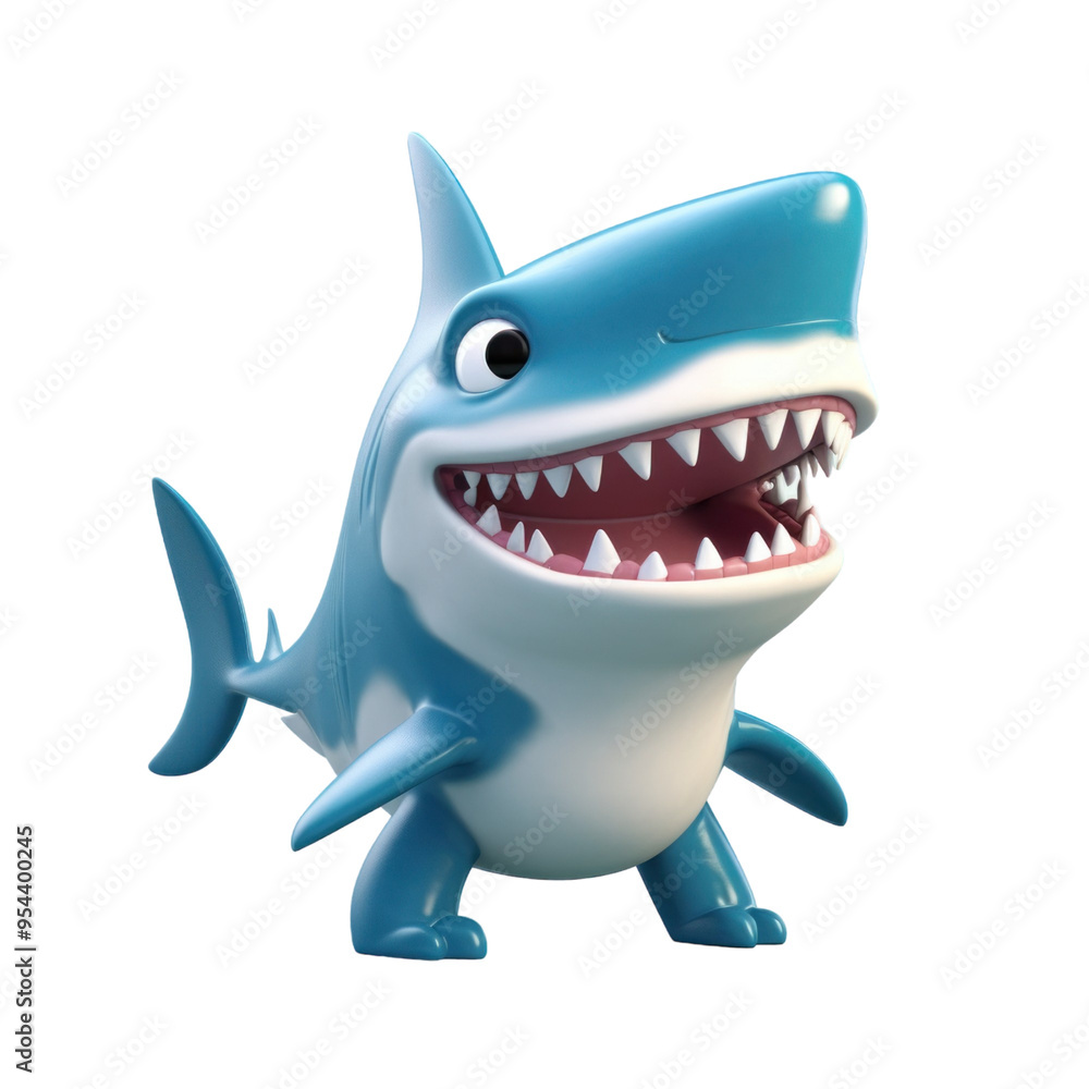 A cartoon shark with a big toothy grin. A cartoon shark with a big toothy grin.