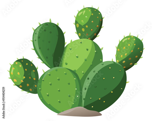 Nopales vector illustration isolated on white background