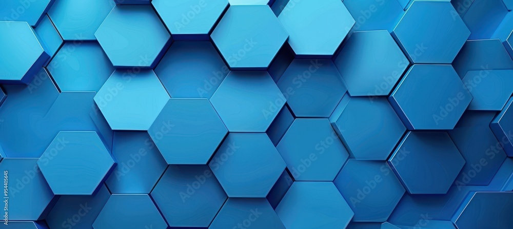 Abstract Blue Honeycomb Background Abstract Blue Honeycomb Background