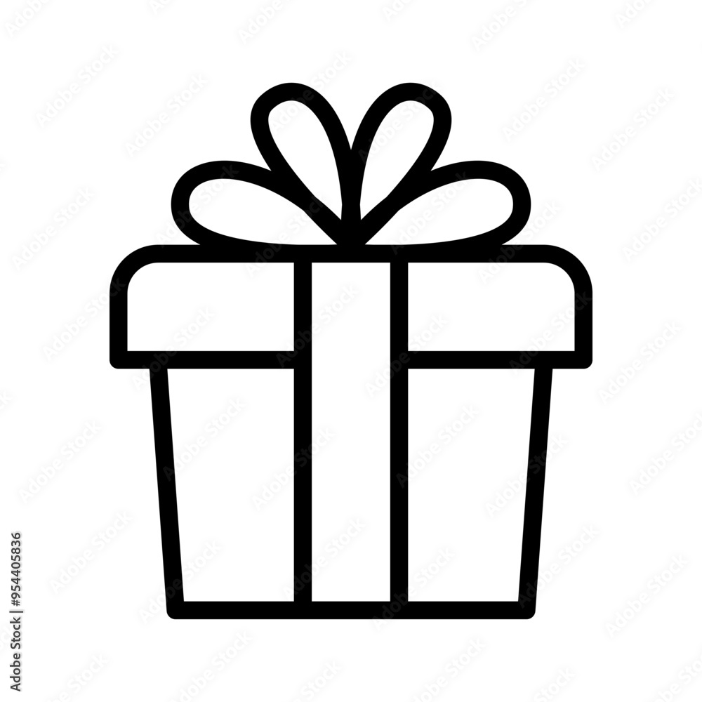 Gift icon in thin line style vector illustration graphic design Gift icon in thin line style vector illustration graphic design