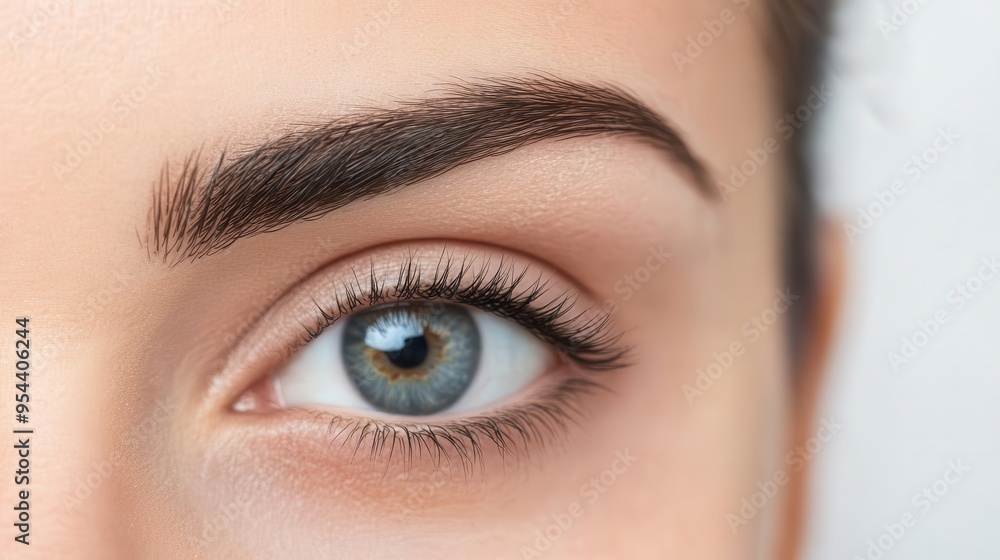 Obraz premium Eyebrows are neatly arranged,