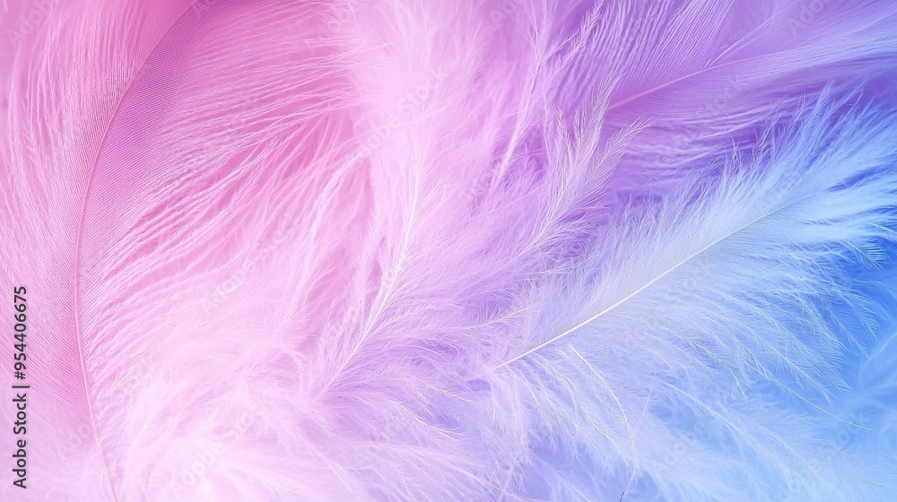 A pink, blue, and white background with multiple layers of feathers covering it A pink, blue, and white background with multiple layers of feathers covering it