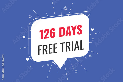 125 day free trial banner design. 125 days free banner background
