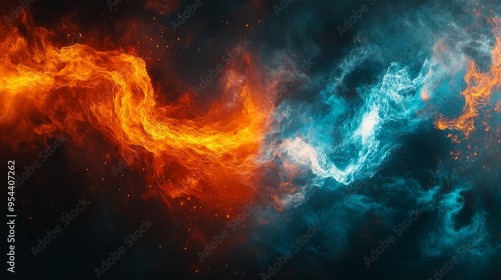 Abstract Fire and Ice Swirling in a Dark Universe Abstract Fire and Ice Swirling in a Dark Universe