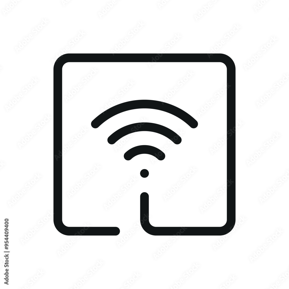 Wi-fi signal isolated icon, wifi hotspot vector symbol with editable stroke Wi-fi signal isolated icon, wifi hotspot vector symbol with editable stroke