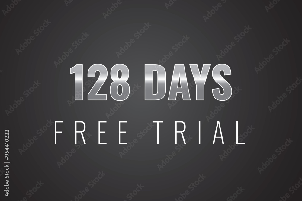 128 day free trial banner design. 128 days free banner background
128 day free trial banner design. 128 days free banner background