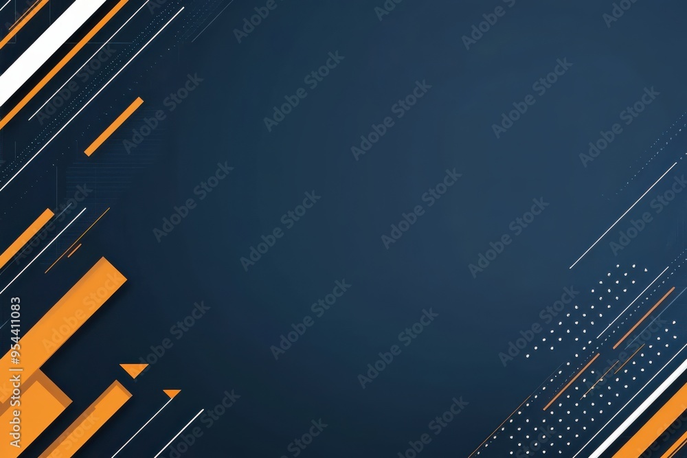 Fototapeta premium Modern Vector Background Geometric Blue and Orange Design