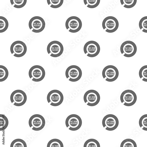 Scam alert icon seamless pattern on white background