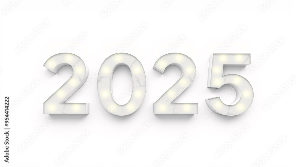 2025 New Year 3d symbol typography. Creative design concept, 3d number style. Illuminated 2025 Neon Light Display 2025 New Year 3d symbol typography. Creative design concept, 3d number style. Illuminated 2025 Neon Light Display