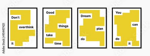 Minimal printable wall art featuring a motivational quote on a yellow background. Perfect for digital prints, covers, cards, wall decor and inspirational bundles