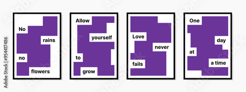 Minimal printable wall art featuring a motivational quote on a purple background. Perfect for digital prints, covers, cards, wall decor and inspirational bundles