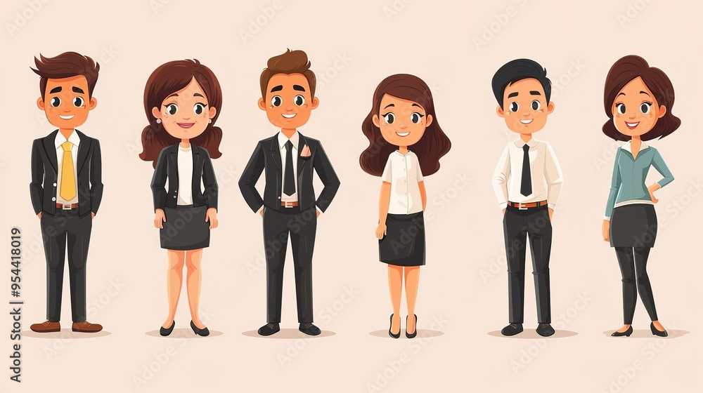 Stunning Cartoon Characters and Business People Elements: A Dynamic and Colorful Visual Ensemble. Showcasing Creativity and Professionalism. Stunning Cartoon Characters and Business People Elements: A Dynamic and Colorful Visual Ensemble. Showcasing Creativity and Professionalism.
