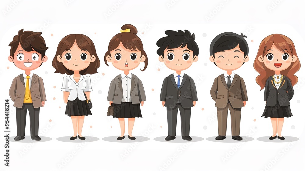 Stunning Cartoon Characters and Business People Elements: A Dynamic and Colorful Visual Ensemble. Showcasing Creativity and Professionalism. Stunning Cartoon Characters and Business People Elements: A Dynamic and Colorful Visual Ensemble. Showcasing Creativity and Professionalism.