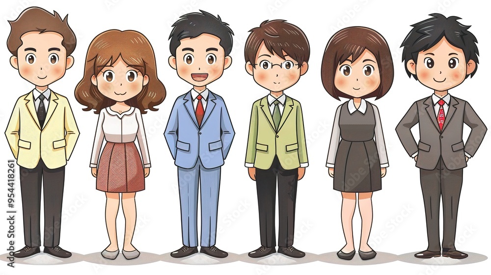 Stunning Cartoon Characters and Business People Elements: A Dynamic and Colorful Visual Ensemble. Showcasing Creativity and Professionalism. Stunning Cartoon Characters and Business People Elements: A Dynamic and Colorful Visual Ensemble. Showcasing Creativity and Professionalism.