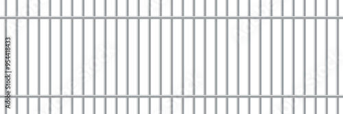 Realistic metal prison bars, jail cage