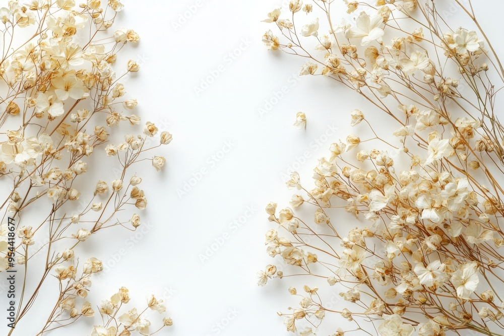 Elegant dried floral background created with Generative AI Elegant dried floral background created with Generative AI