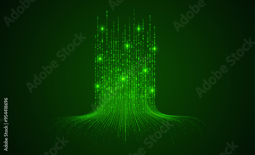 Technology background. Big data visualization concept. Information artificial neural network