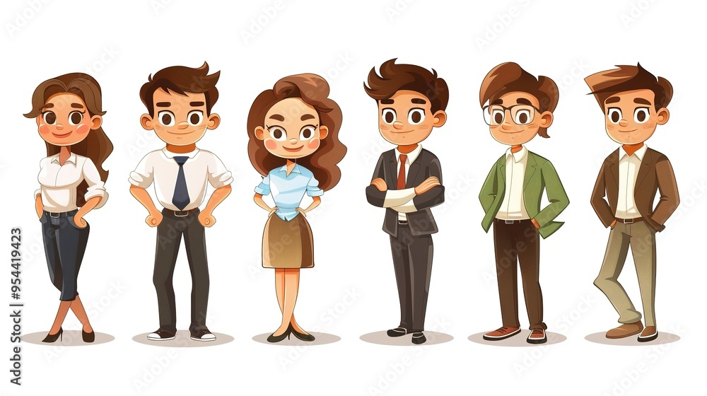 Stunning Cartoon Characters and Business People Elements: A Dynamic and Colorful Visual Ensemble. Showcasing Creativity and Professionalism. Stunning Cartoon Characters and Business People Elements: A Dynamic and Colorful Visual Ensemble. Showcasing Creativity and Professionalism.