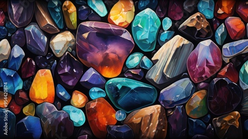 colorful pebbles background