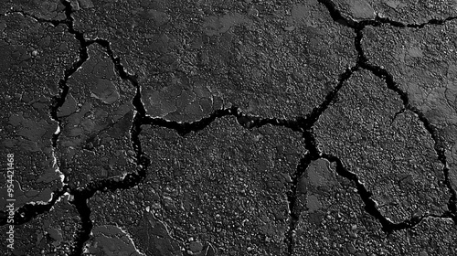 Wallpaper Mural The road surface is broken, cracked texture, Asphalt road surface Torontodigital.ca