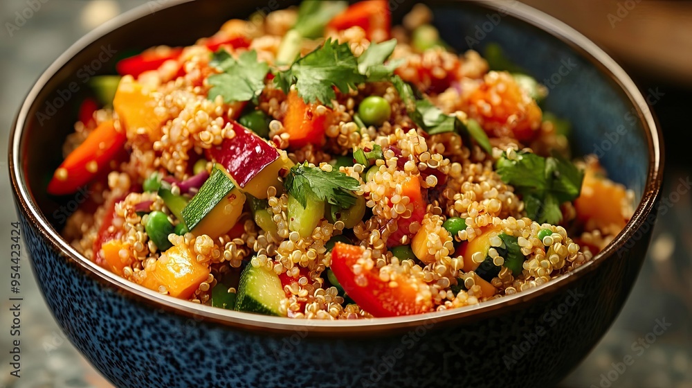 Quinoa Salad with Colorful Vegetables and Herbs Quinoa Salad with Colorful Vegetables and Herbs