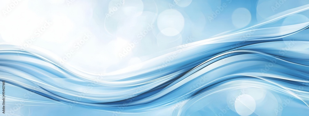 close-up shot of a blue and white background featuring a slightly blurred wave on its left side close-up shot of a blue and white background featuring a slightly blurred wave on its left side